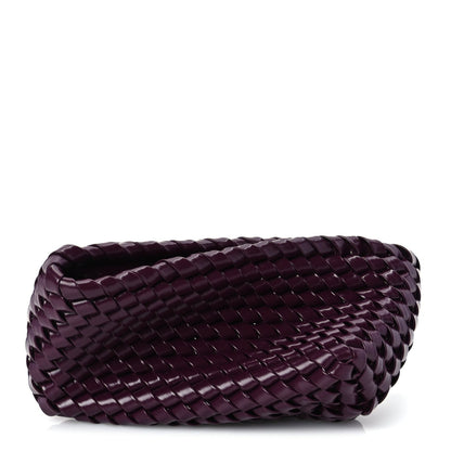 Bottega Veneta Patent Nappa Intrecciato Slanted Clutch  Purple 1 of 8