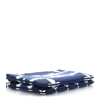 Louis Vuitton Monogram Giant Escale Double Zip Pochette Blue 4 of 13