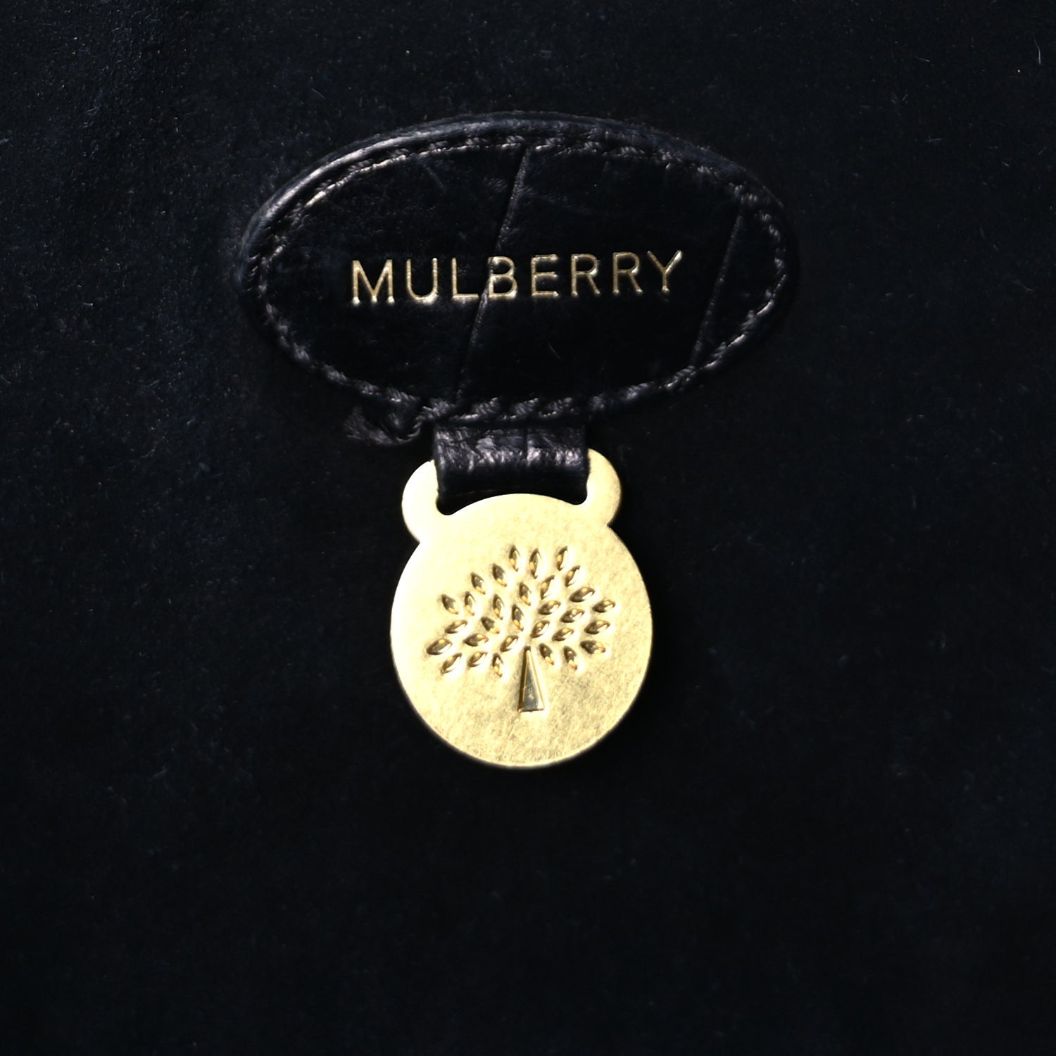 Mulberry Calfskin Crocodile Embossed Bayswater  Black 5 of 7