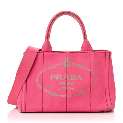 Prada Canapa Small Logo Tote Peonia 1 of 22