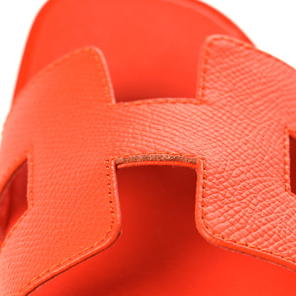 Hermes Epsom Oran Sandals 37.5 Orange Poppy 9 of 11