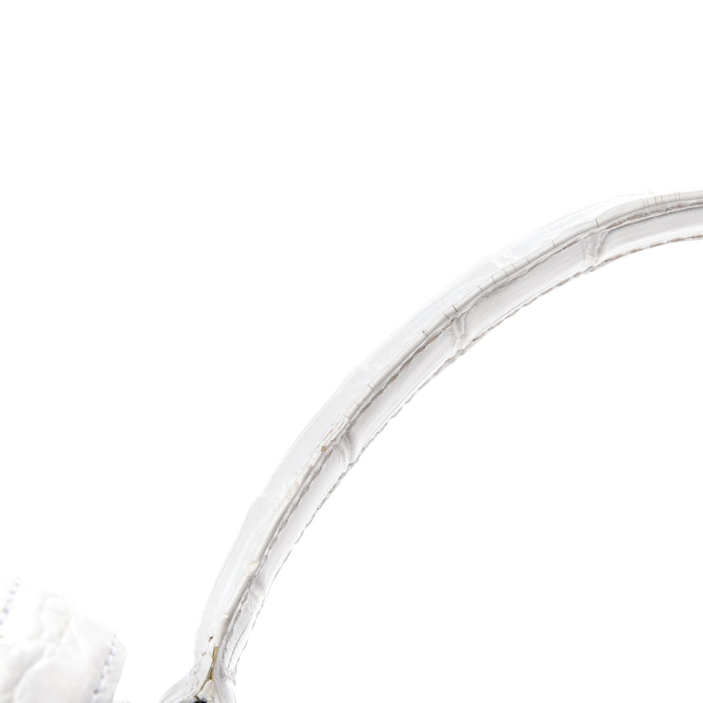 Crocodile Linen Mini Lily Top Handle Bag Navy