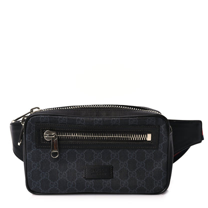 Gucci Soft GG Supreme Monogram Web Belt Bag Black Grey 1 of 8