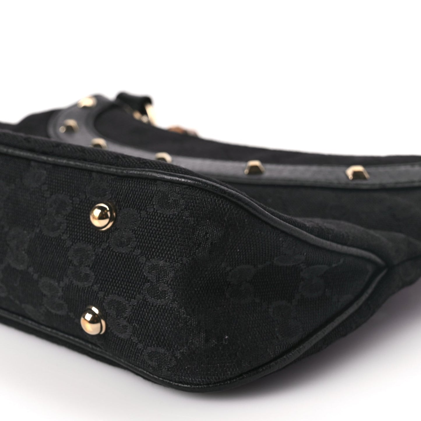 Monogram Anita Bamboo Top Handle Bag Black