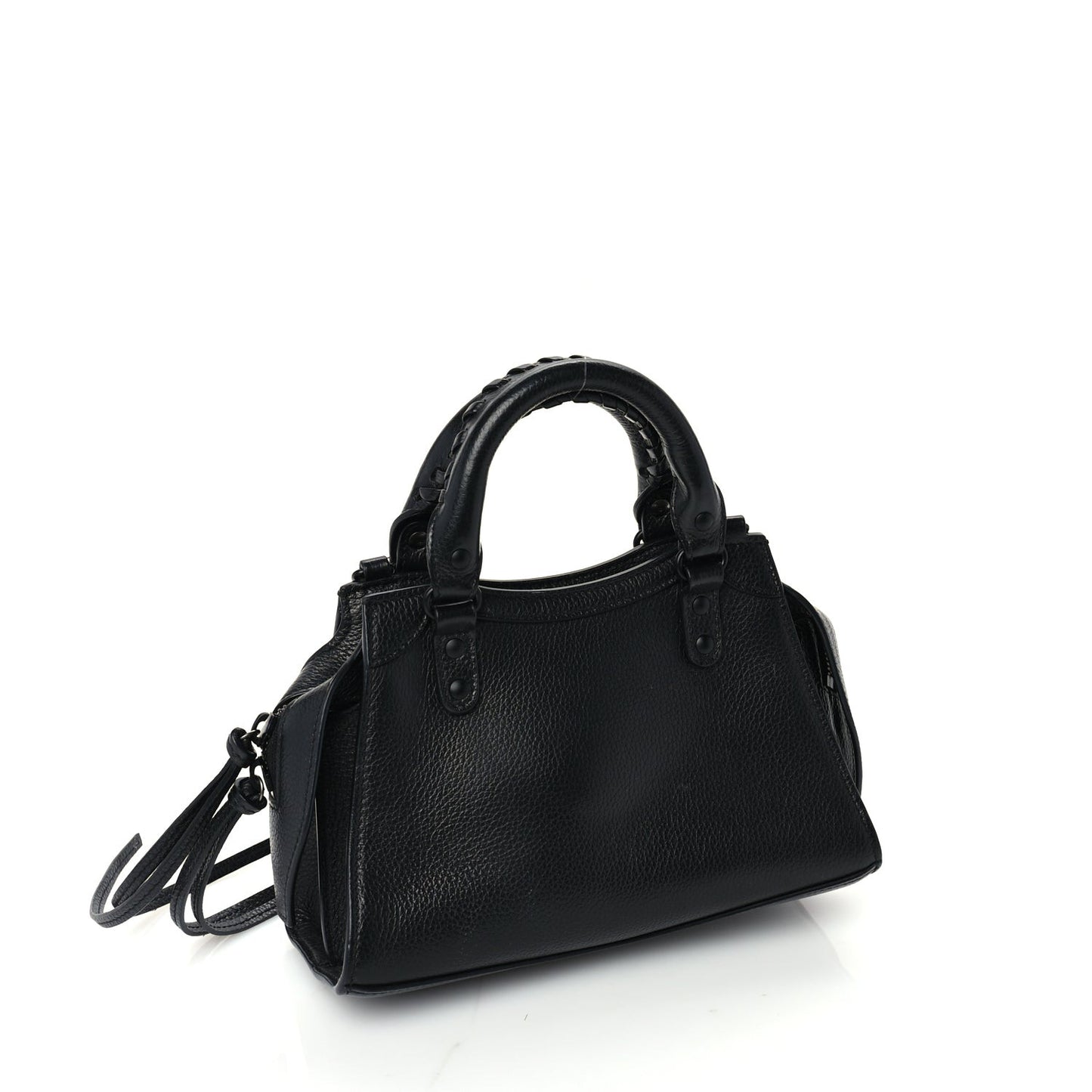 Grained Calfskin Neo Classic Black Hardware Mini City Black Black