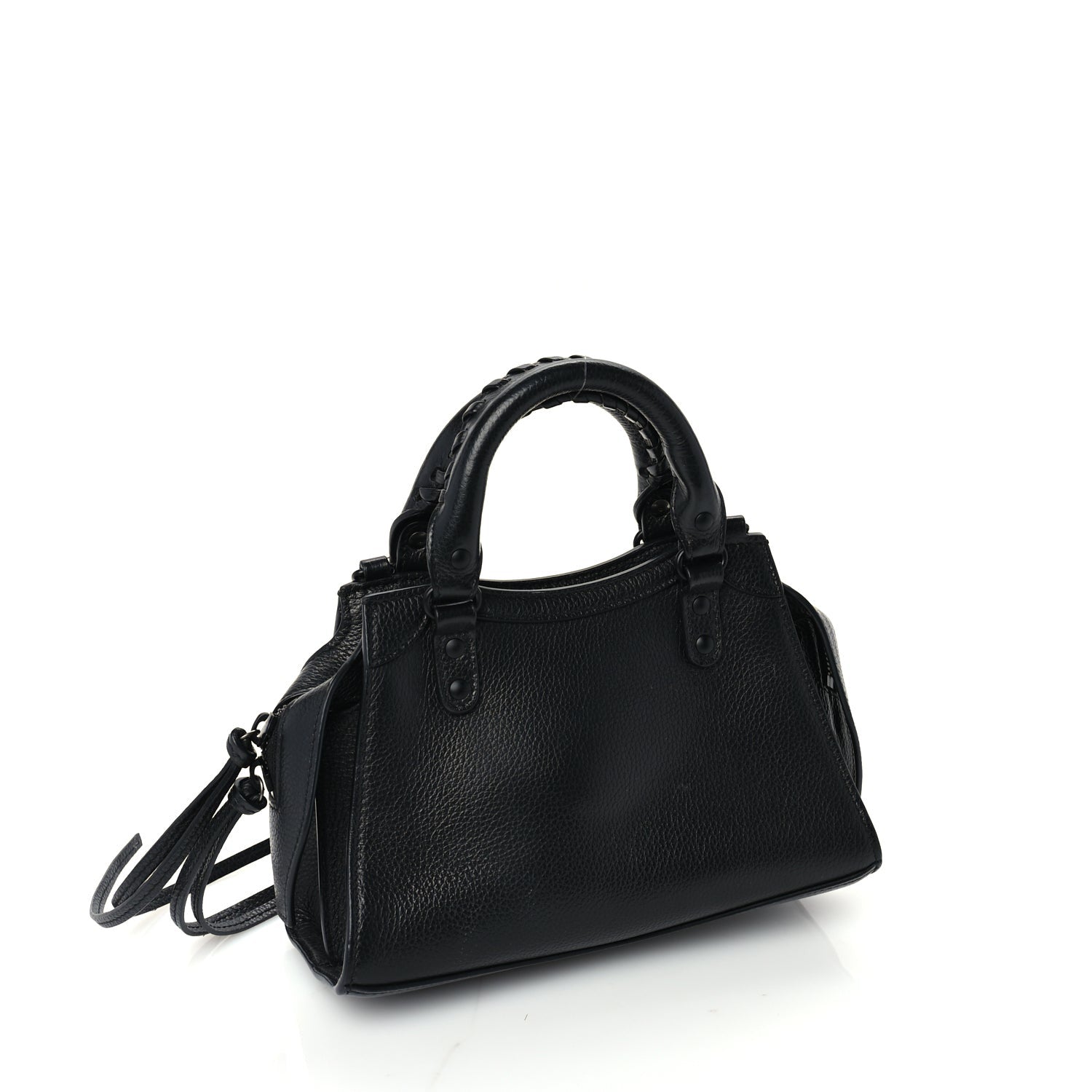 Balenciaga Grained Calfskin Neo Classic Black Hardware Mini City Black Black 2 of 8