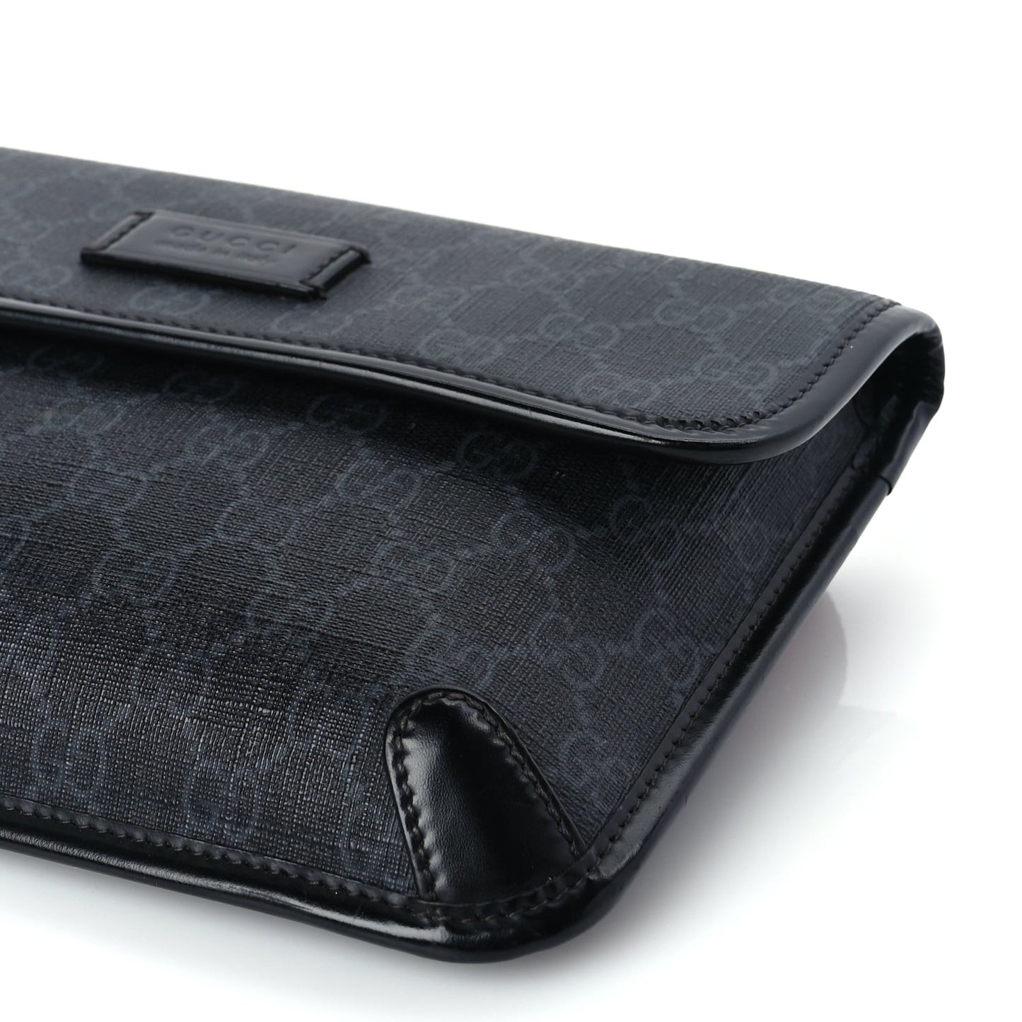 GG Supreme Monogram Web Slim Belt Bag Black Grey