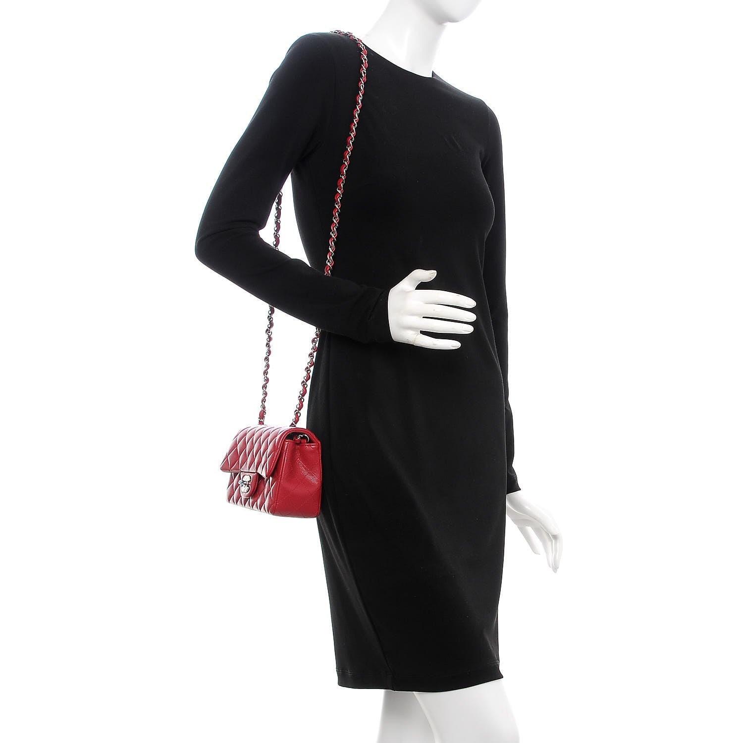 Chanel Caviar Quilted Mini Rectangular Flap Pink 2 of 8