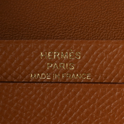 Hermes Epsom Bearn Card Holder Wallet Gold 6 of 7