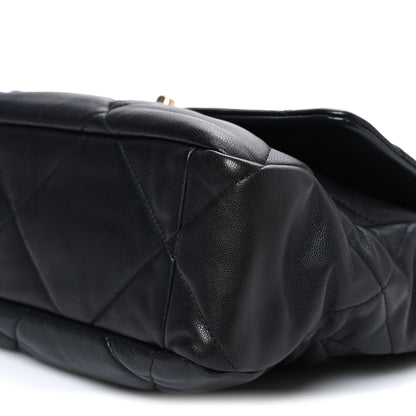 Chanel Goatskin Quilted Large Chanel 19 Flap Black 10 of 10