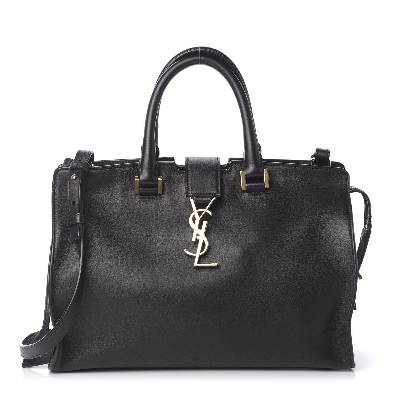 Saint Laurent Smooth Calfskin Small Monogram Cabas Black 1 of 12