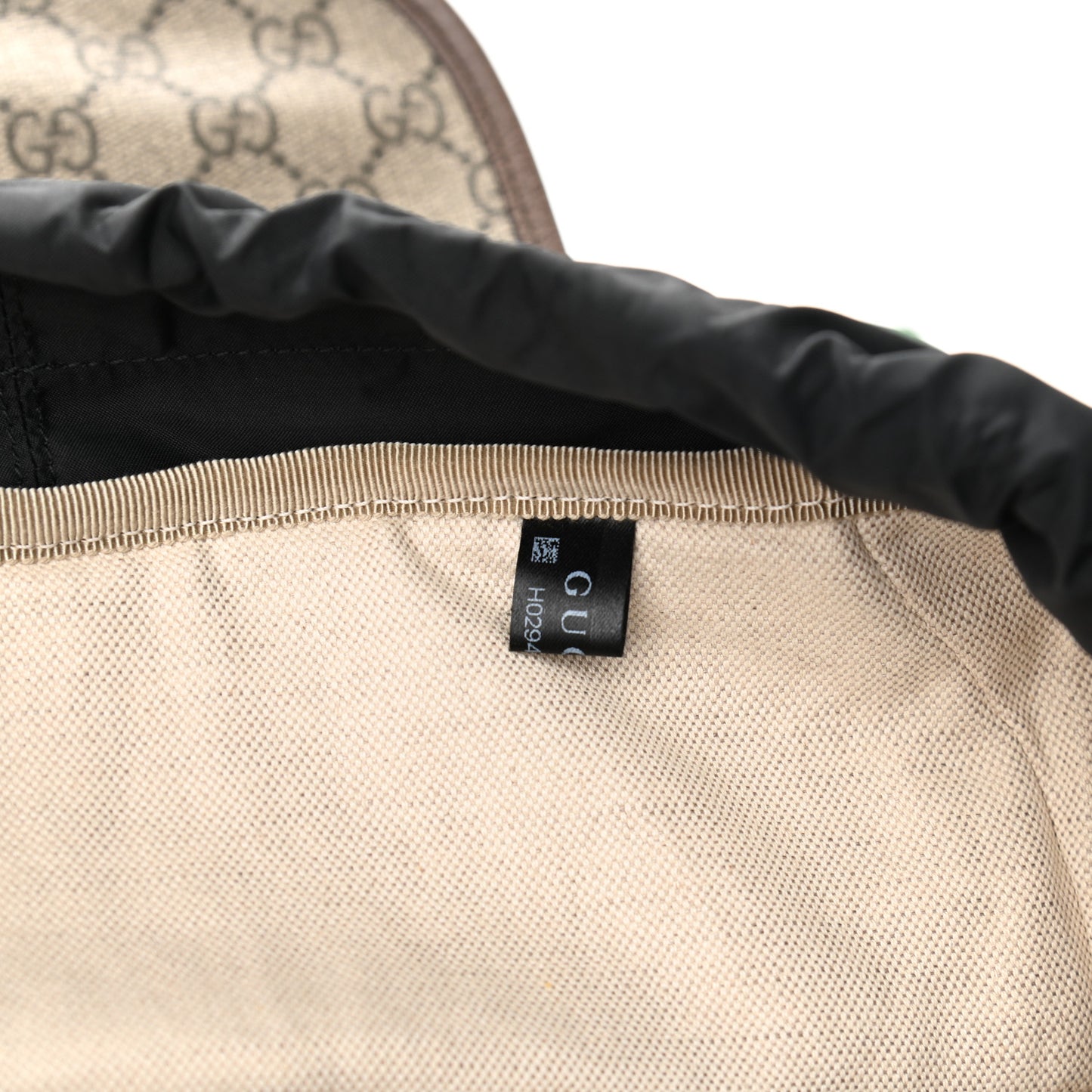 Soft GG Supreme Monogram Courrier Web Double Buckle Backpack Beige New Acero
