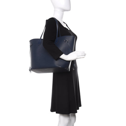 Louis Vuitton Epi Neverfull MM Indigo 2 of 11