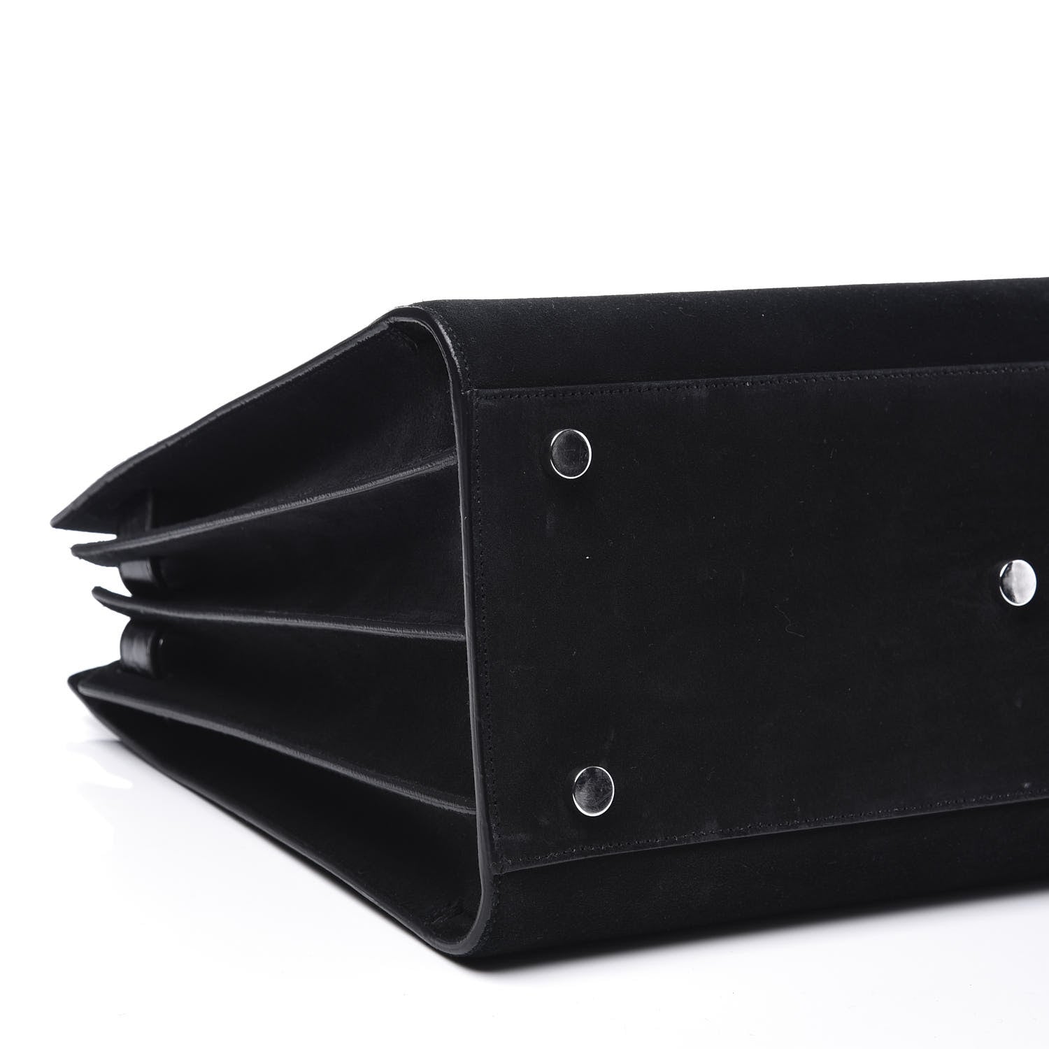 Saint Laurent Suede Crocodile Embossed Small Sac De Jour Black 5 of 10