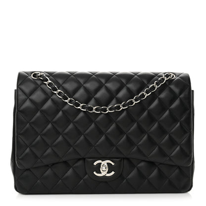 Chanel Lambskin Quilted Maxi Double Flap Black 1 of 16
