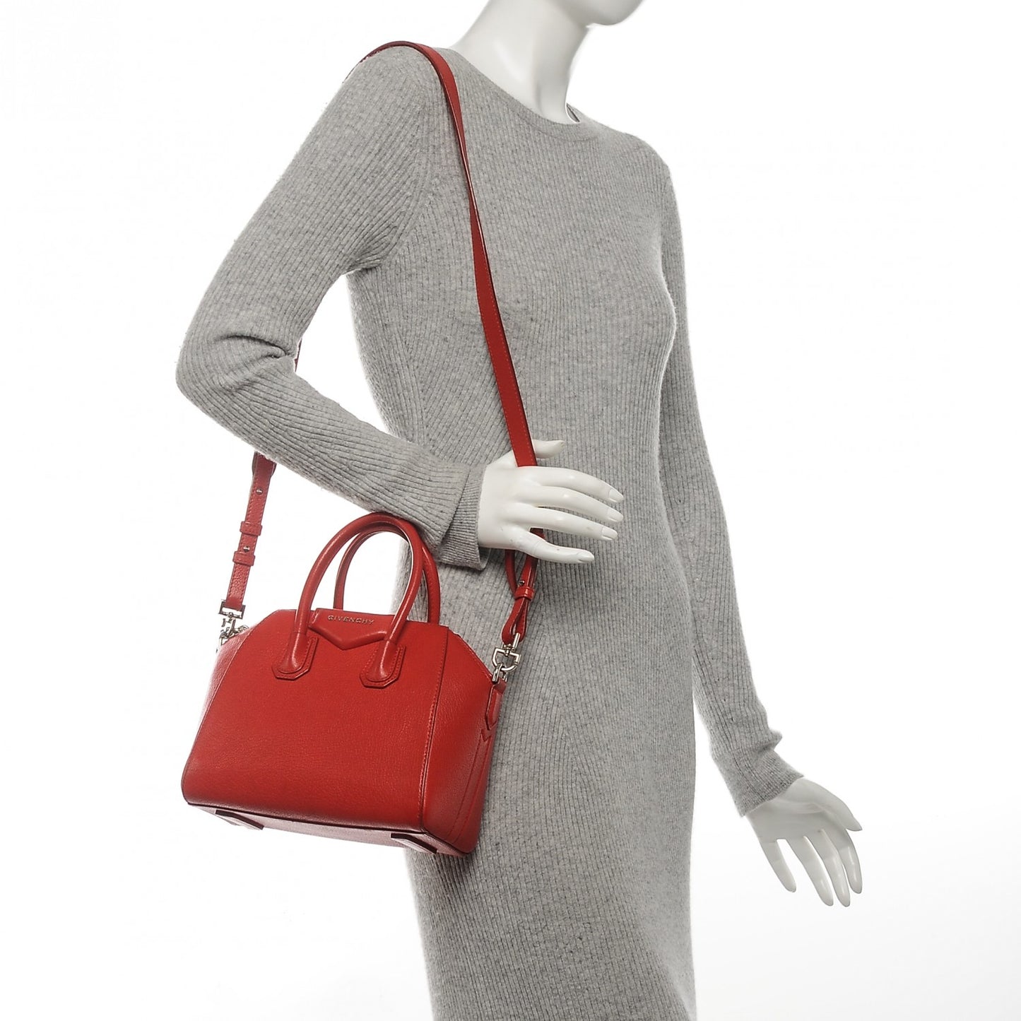 Sugar Goatskin Mini Antigona Red