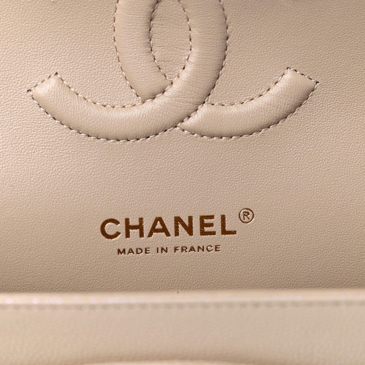 Chanel Iridescent Caviar Quilted Medium Double Flap Dark Beige 6 of 12