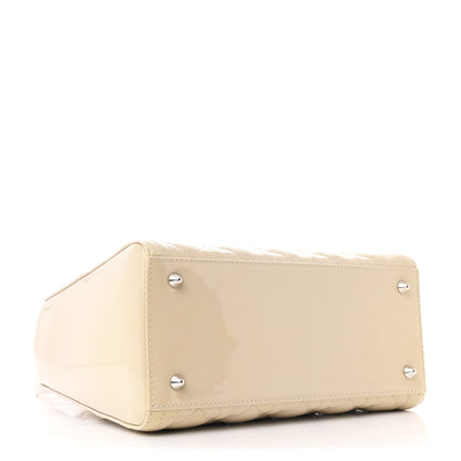 Christian Dior Patent Cannage Medium Lady Dior Beige 4 of 11