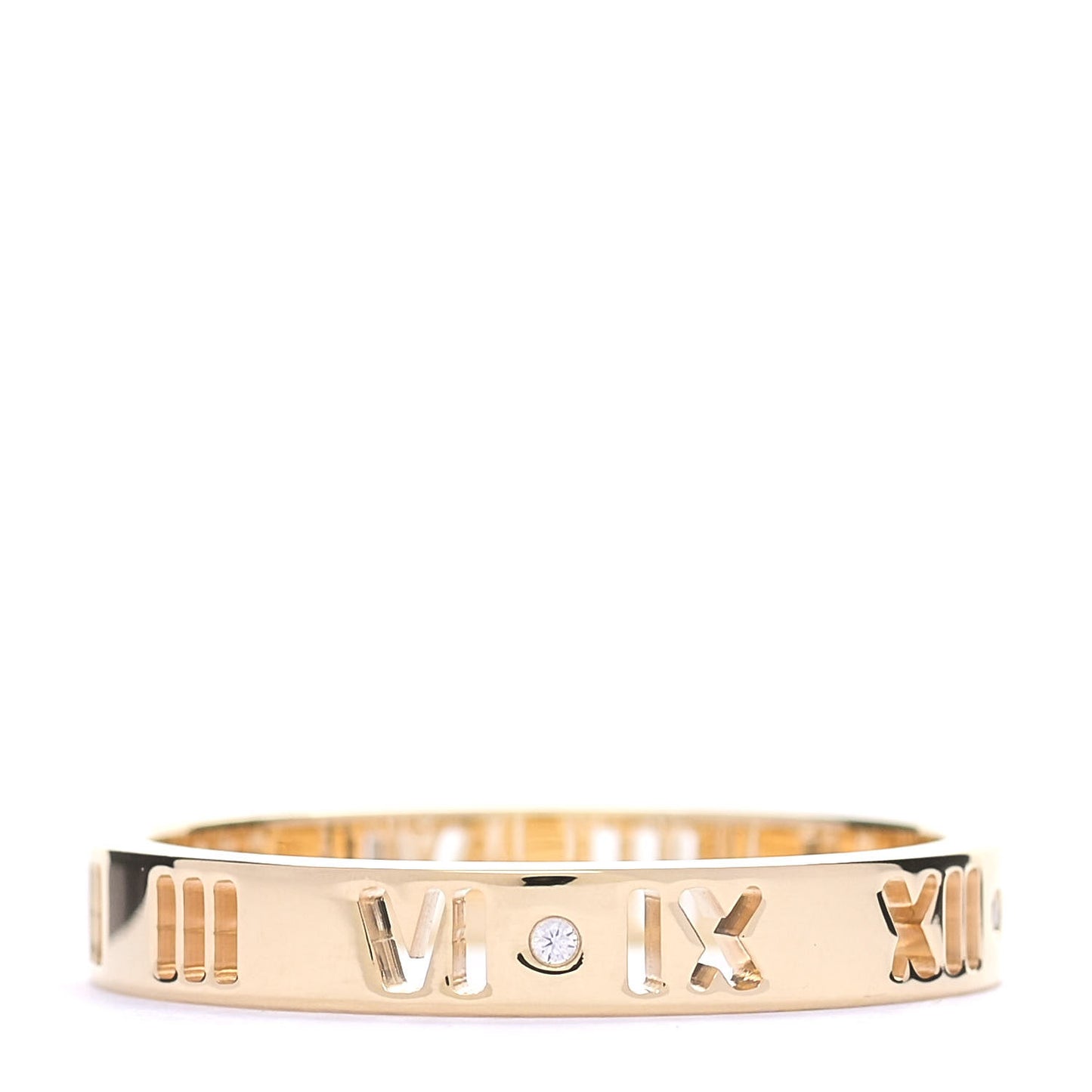 18K Yellow Gold Diamond Atlas Pierced Ring 61 9.75
