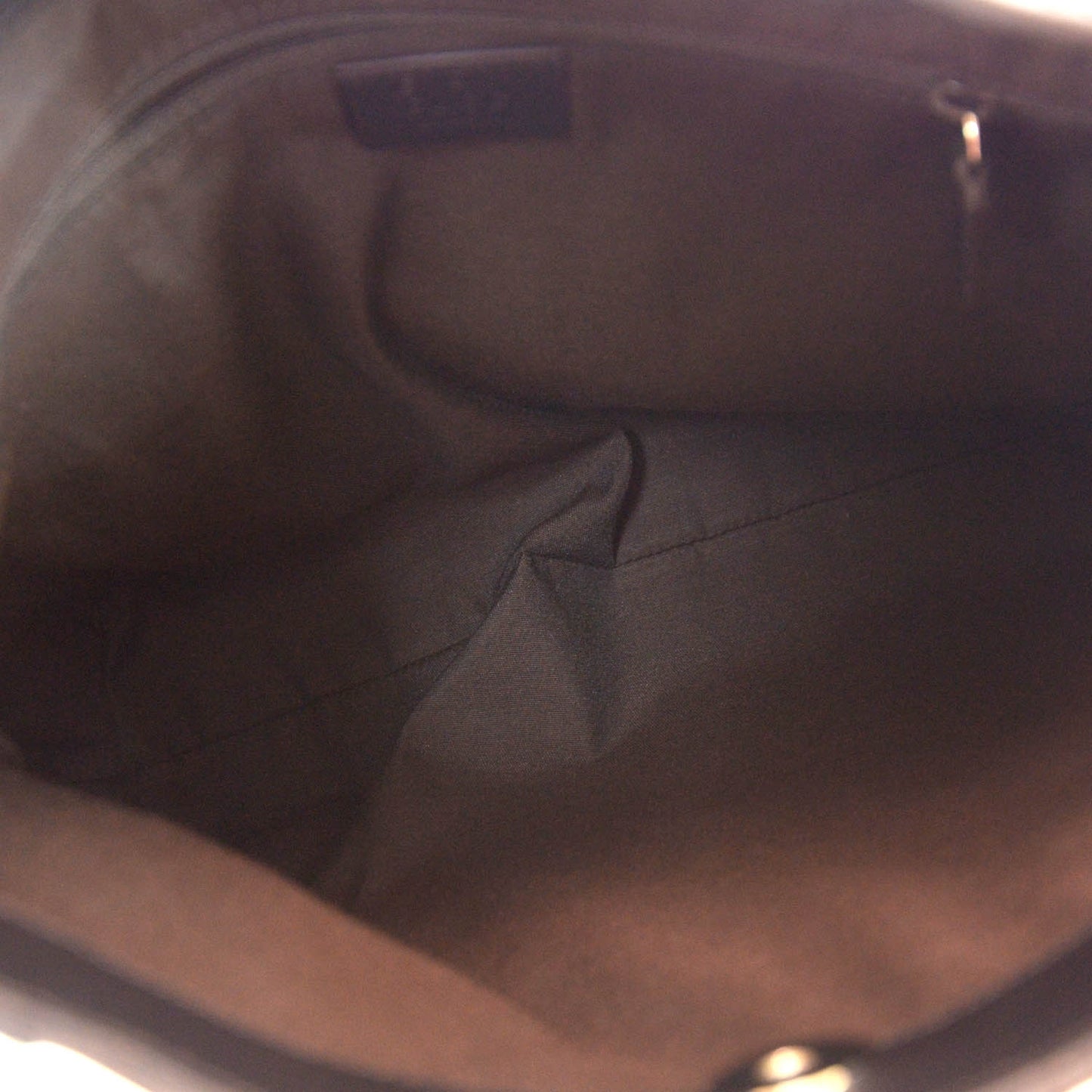 Leather Horsebit Embossed Hobo Chocolate