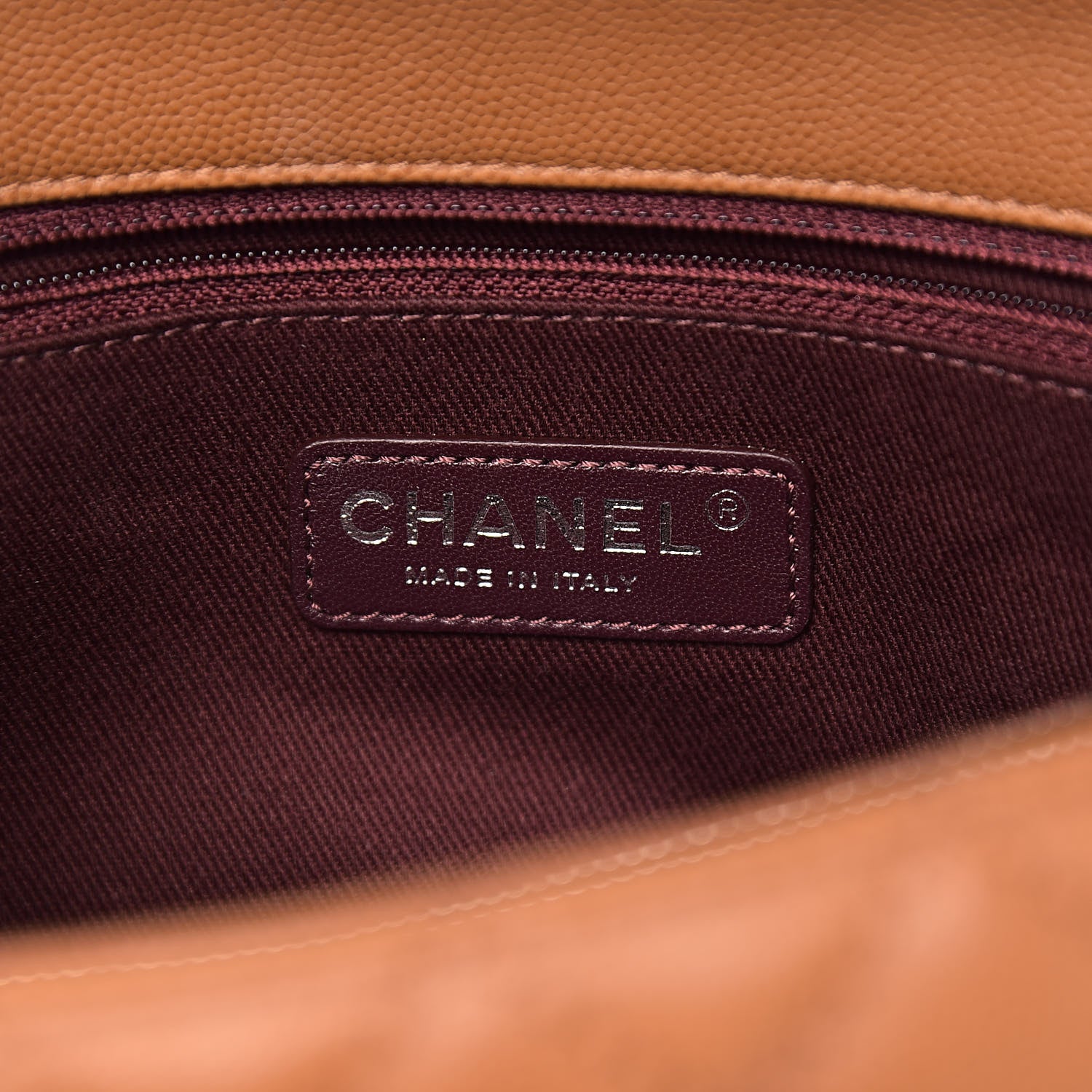 Chanel Caviar Quilted Small Coco Handle Flap Camel 6 of 13