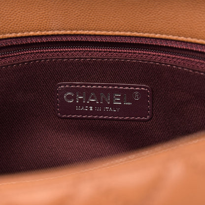 Chanel Caviar Quilted Small Coco Handle Flap Camel 6 of 13