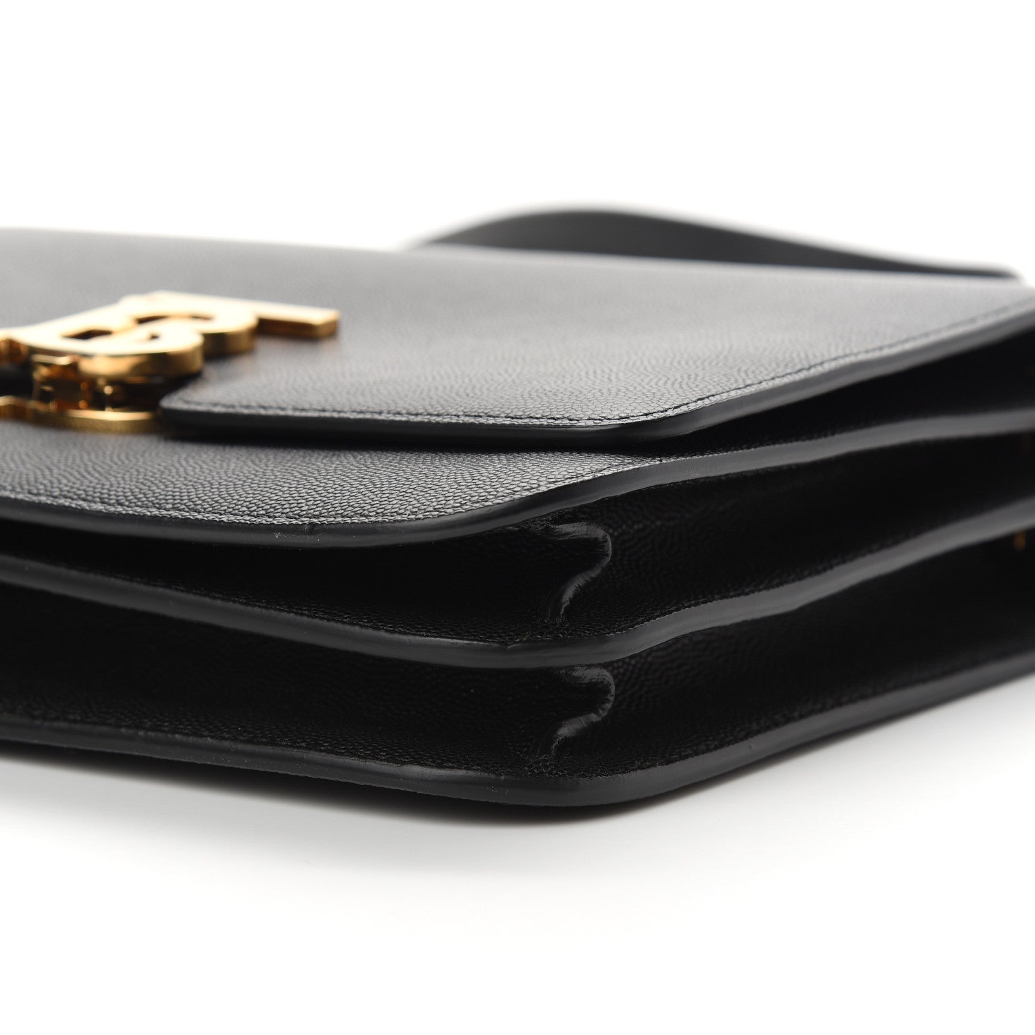 Burberry Grained Calfskin Medium TB Bag Black 8 of 10