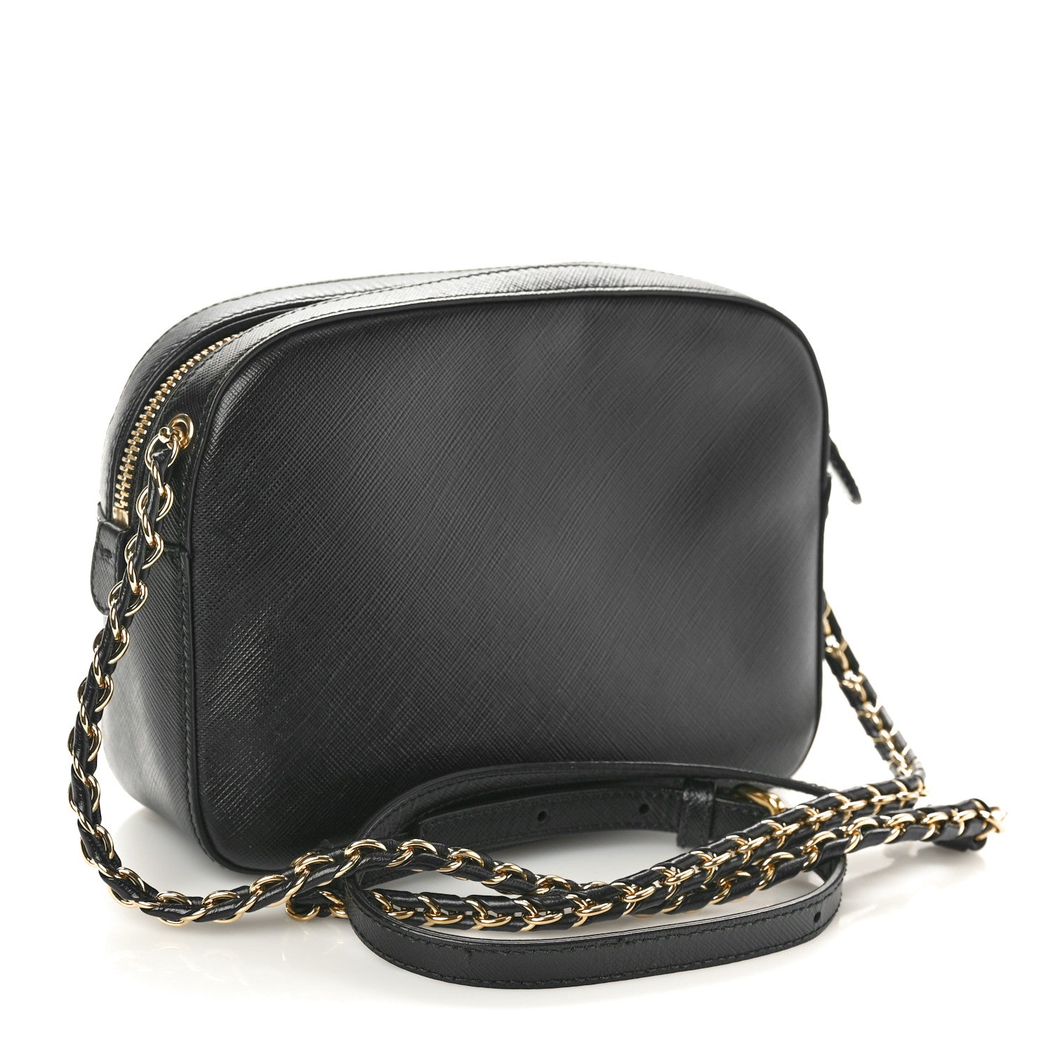 Salvatore Ferragamo Hammered Calfskin Lydia Bow Camera Bag Black 3 of 10