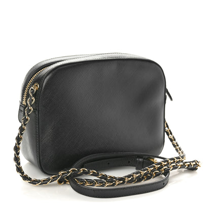 Salvatore Ferragamo Hammered Calfskin Lydia Bow Camera Bag Black 3 of 10