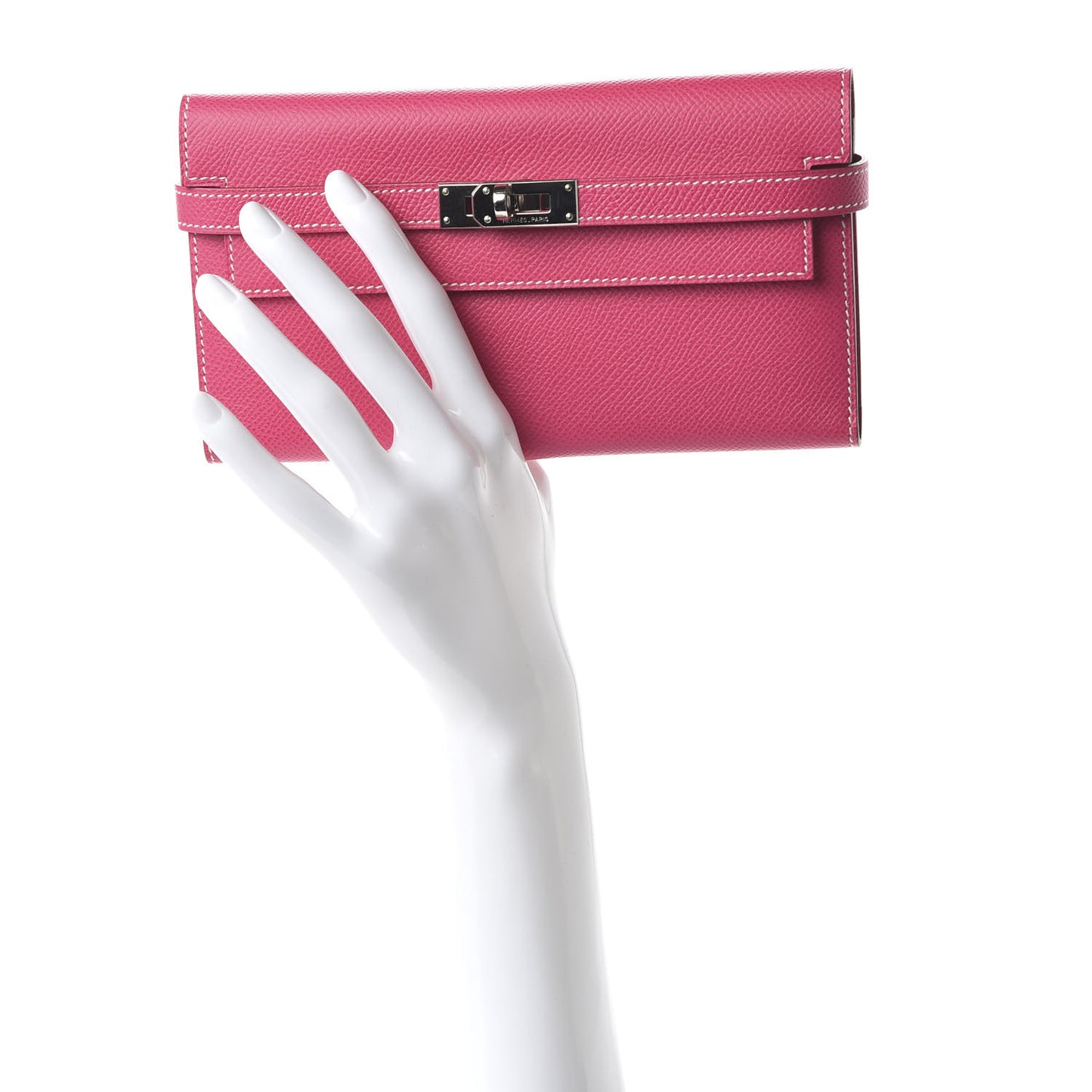 Epsom Kelly Tri-Fold Wallet Rose Tyrien