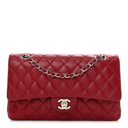 Chanel Caviar Quilted Medium Double Flap Dark Red 1 of 11