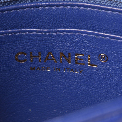 Chanel Lambskin Quilted Mini Rectangular Flap Dark Blue 6 of 12