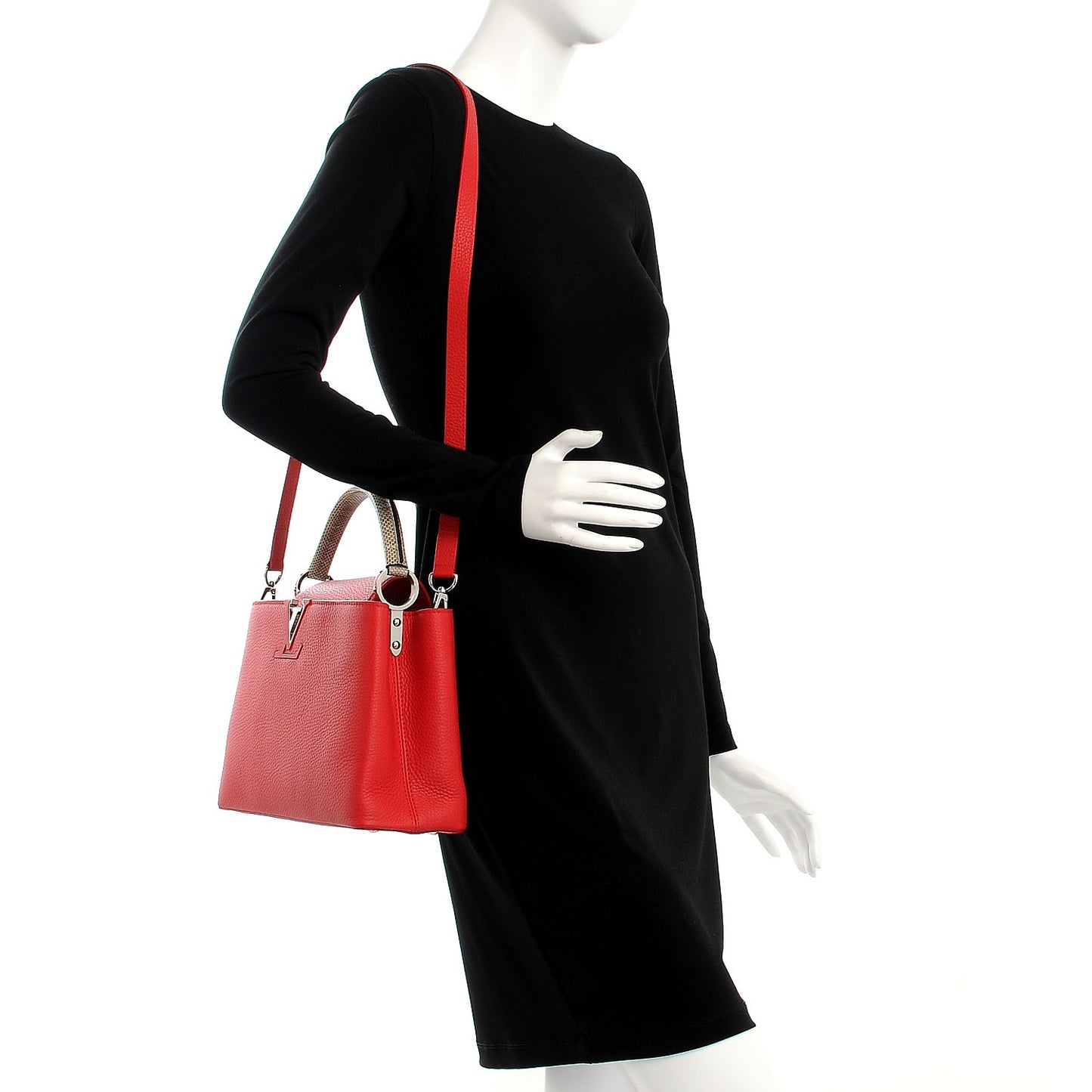 Taurillon Python Capucines PM Rubis