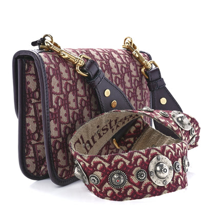 Christian Dior Oblique DiorAddict Flap Bag Burgundy 3 of 12