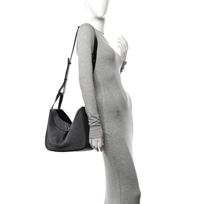 Loewe Calfskin Small Hammock Shoulder Bag Grey Black 2 of 10