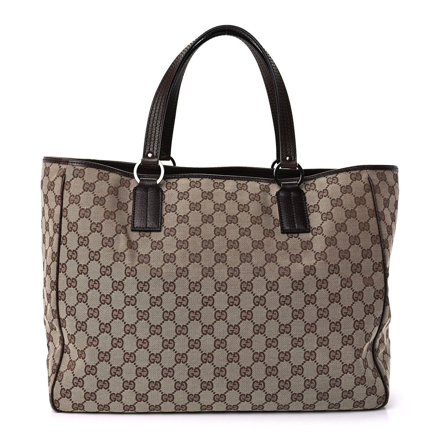 Monogram Medium Tote  Dark Brown
