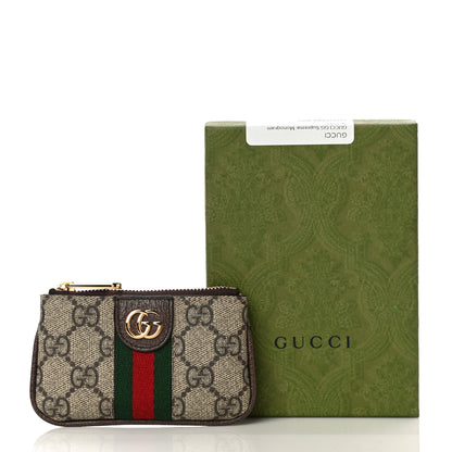 Gucci GG Supreme Monogram Web Ophidia Key Case Beige New Acero 13 of 13