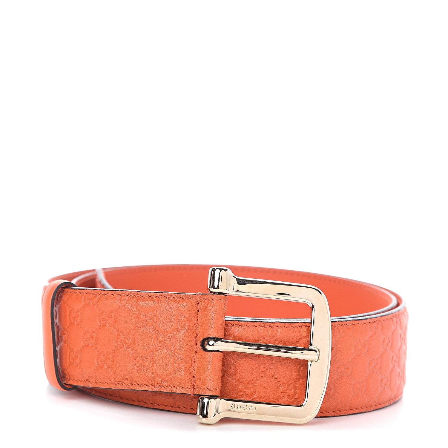 Gucci Soft Microguccissima 40mm Belt 90 36 Sun Orange 1 of 4