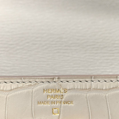 Hermes Matte Alligator Kelly Wallet To Go  Betton 5 of 7