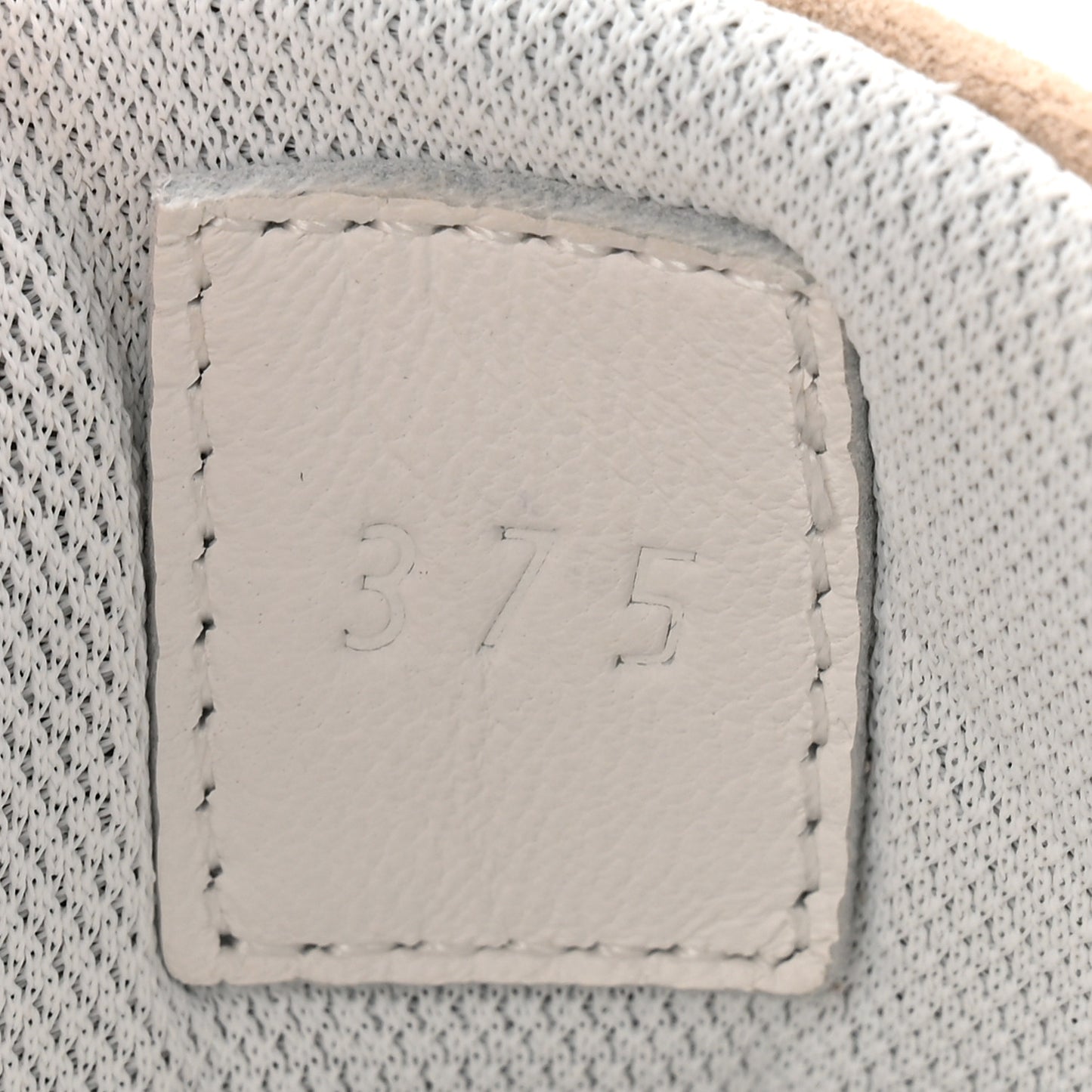 Textured Mesh Suede Goatskin Bouncing Sneakers 37.5 Beige Camel