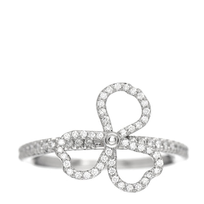 Tiffany Platinum Diamond Small Open Paper Flowers Ring 49 5 1 of 5