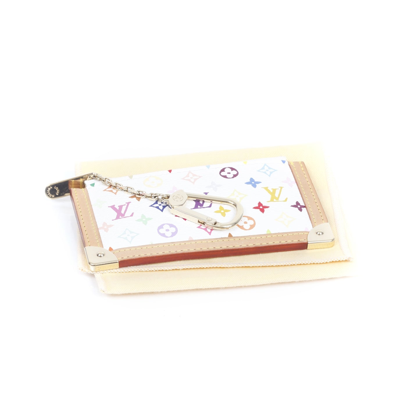 Monogram Multicolor Key Pouch White