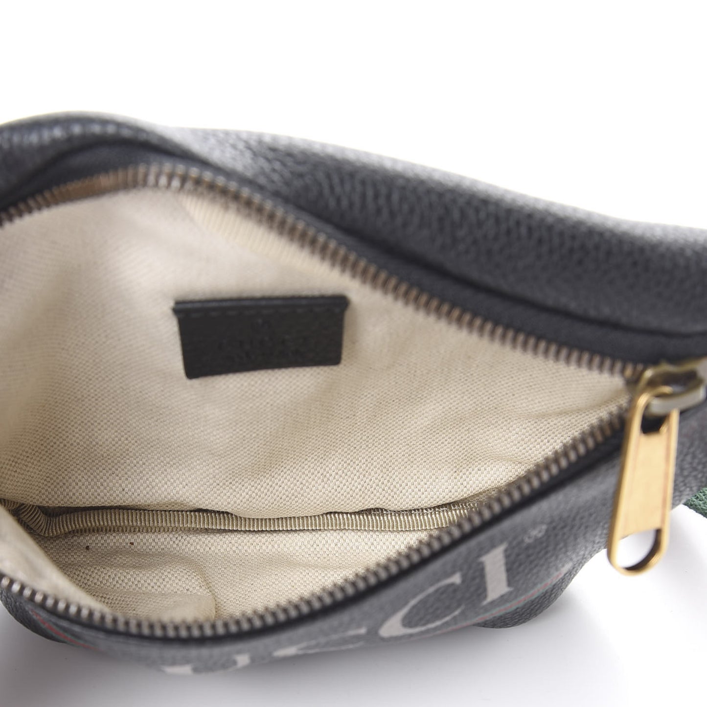 Grained Calfskin Small Logo Belt Bag Black