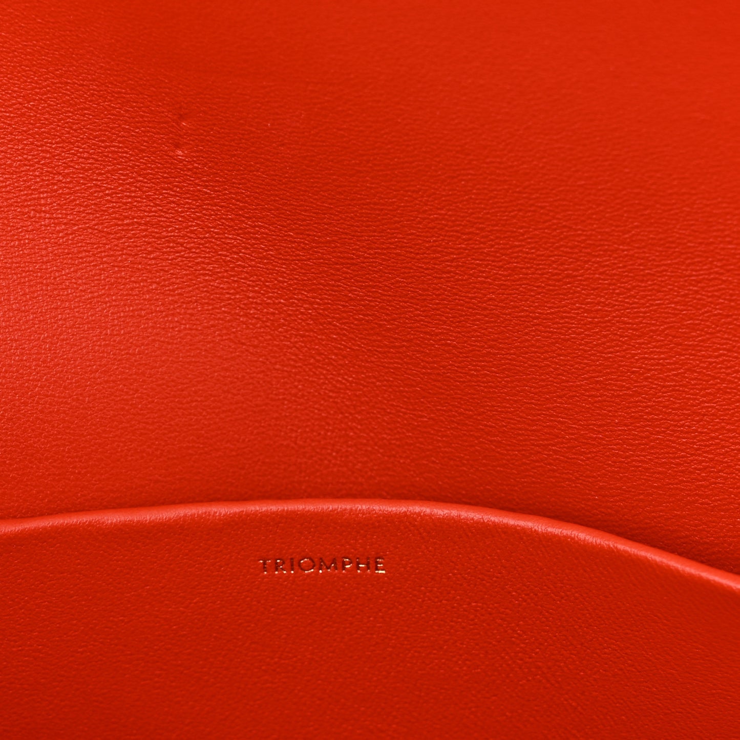 Shiny Calfskin Triomphe Shoulder Bag Bright Red