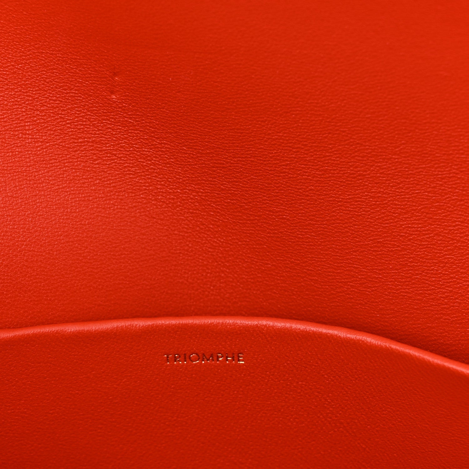 Celine Shiny Calfskin Triomphe Shoulder Bag Bright Red 6 of 11