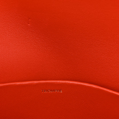 Celine Shiny Calfskin Triomphe Shoulder Bag Bright Red 6 of 11