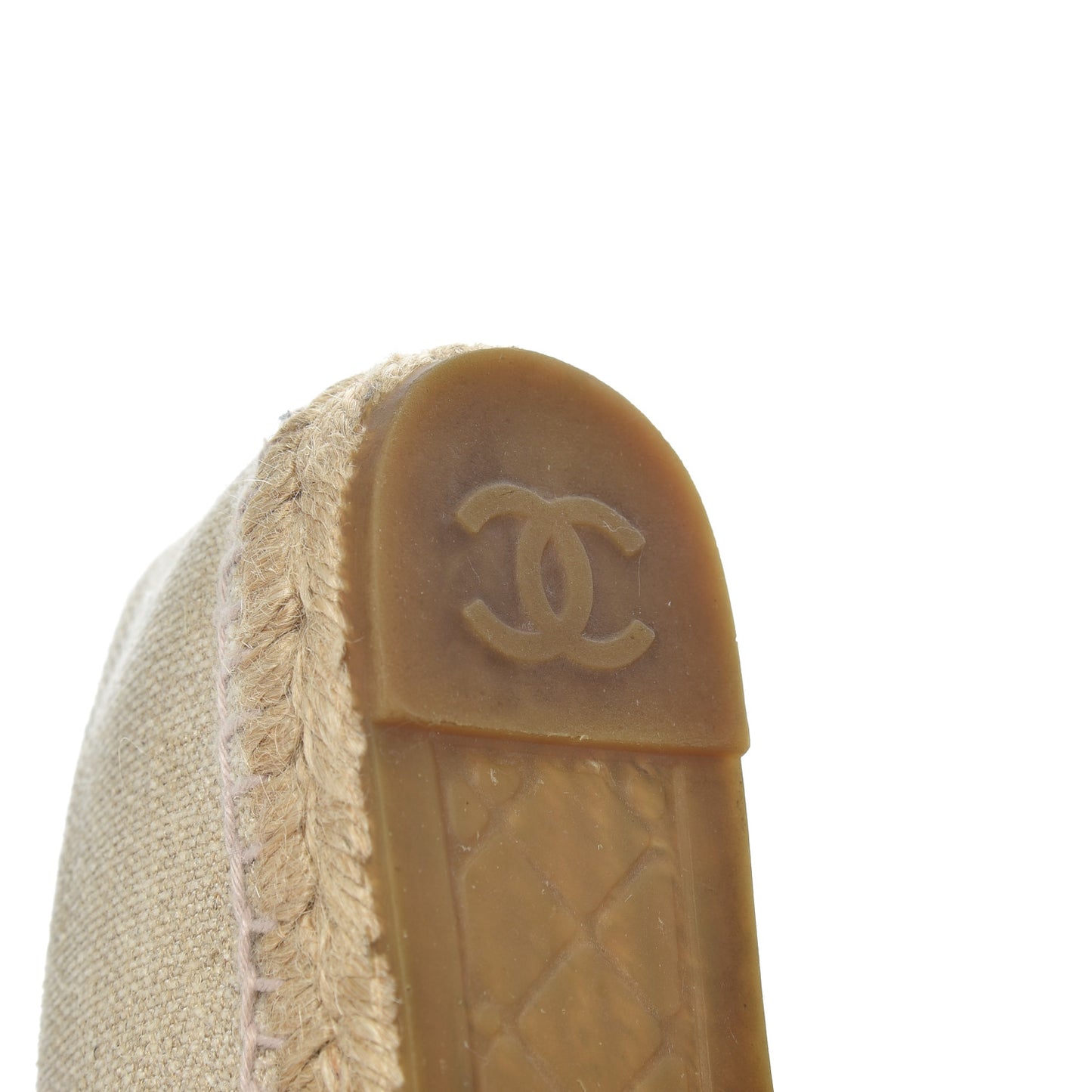 Toile Sequin CC Espadrilles 37 Beige Black