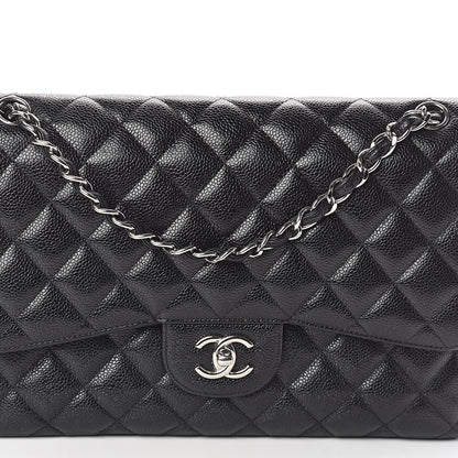 Chanel Caviar Quilted Jumbo Double Flap Black 5 of 11