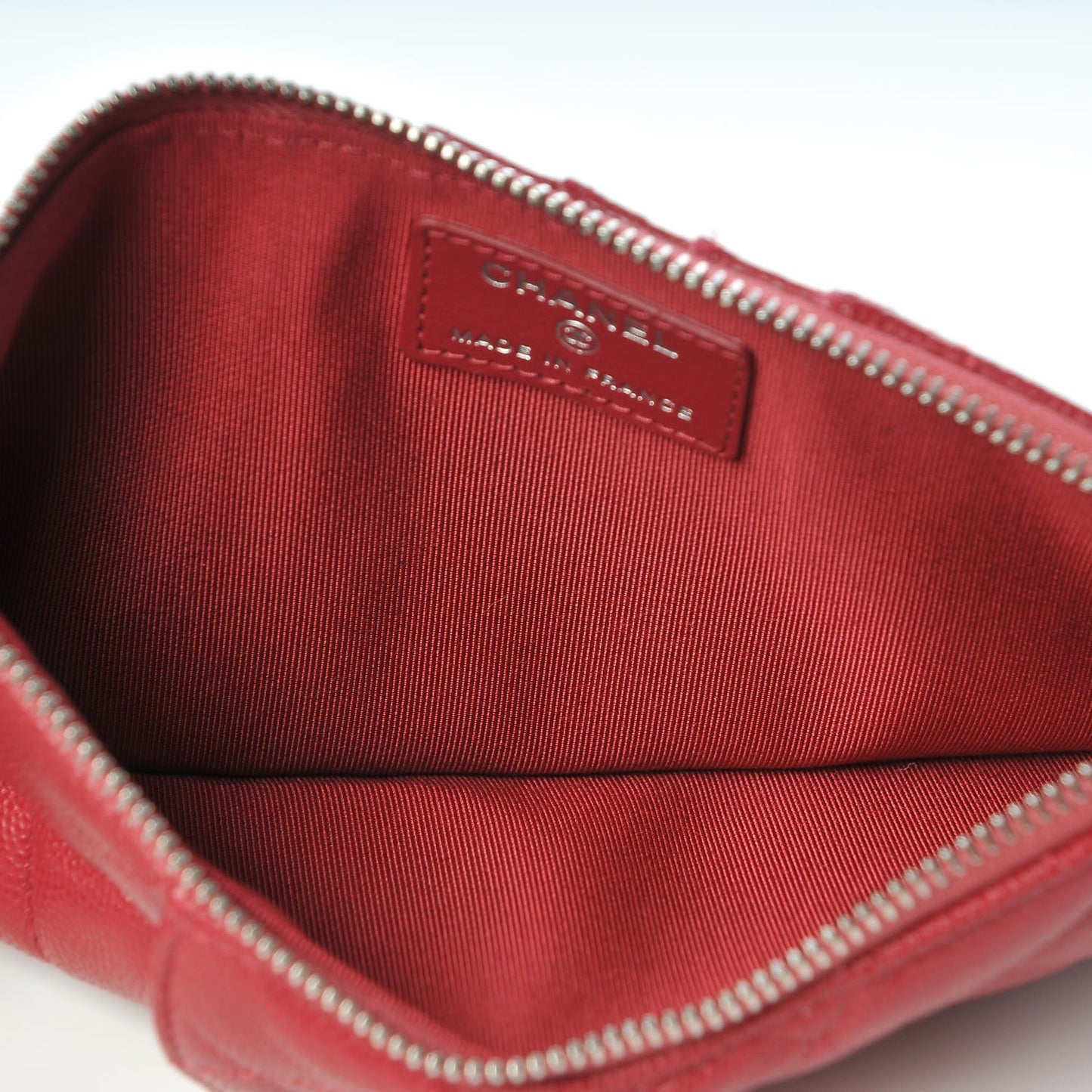 Caviar Quilted Classic Flat Wallet Pouch Pink