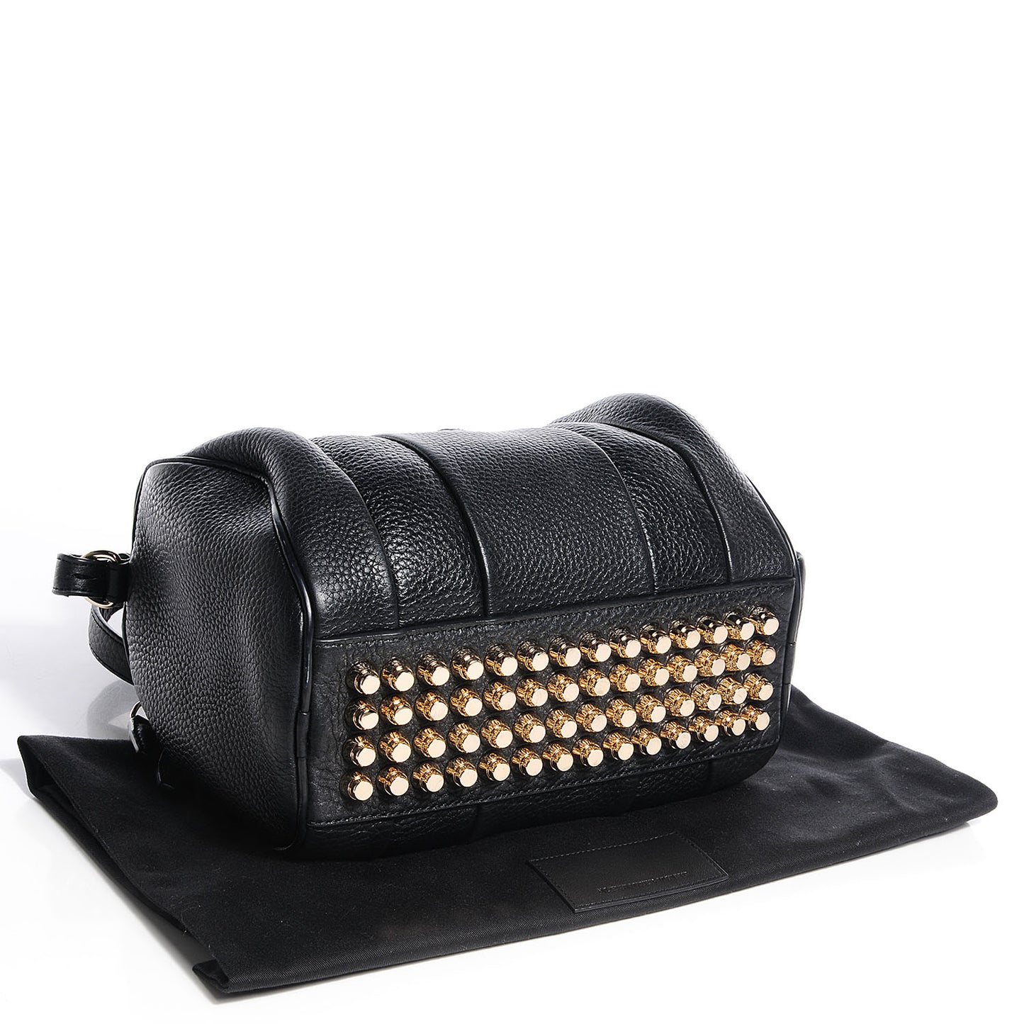 Pebbled Lambskin Rockie Black w Pale Gold Hardware